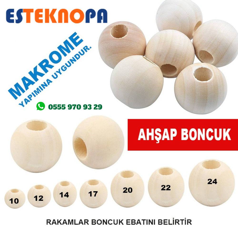 AHÅžAP YUVARLAK BONCUK AHÅžAP YUVARLAK BONCUK